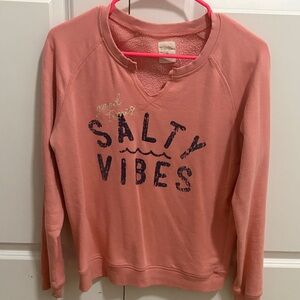 Salt Life Coral 'Salt Vibes' Pullover Sweatshirt